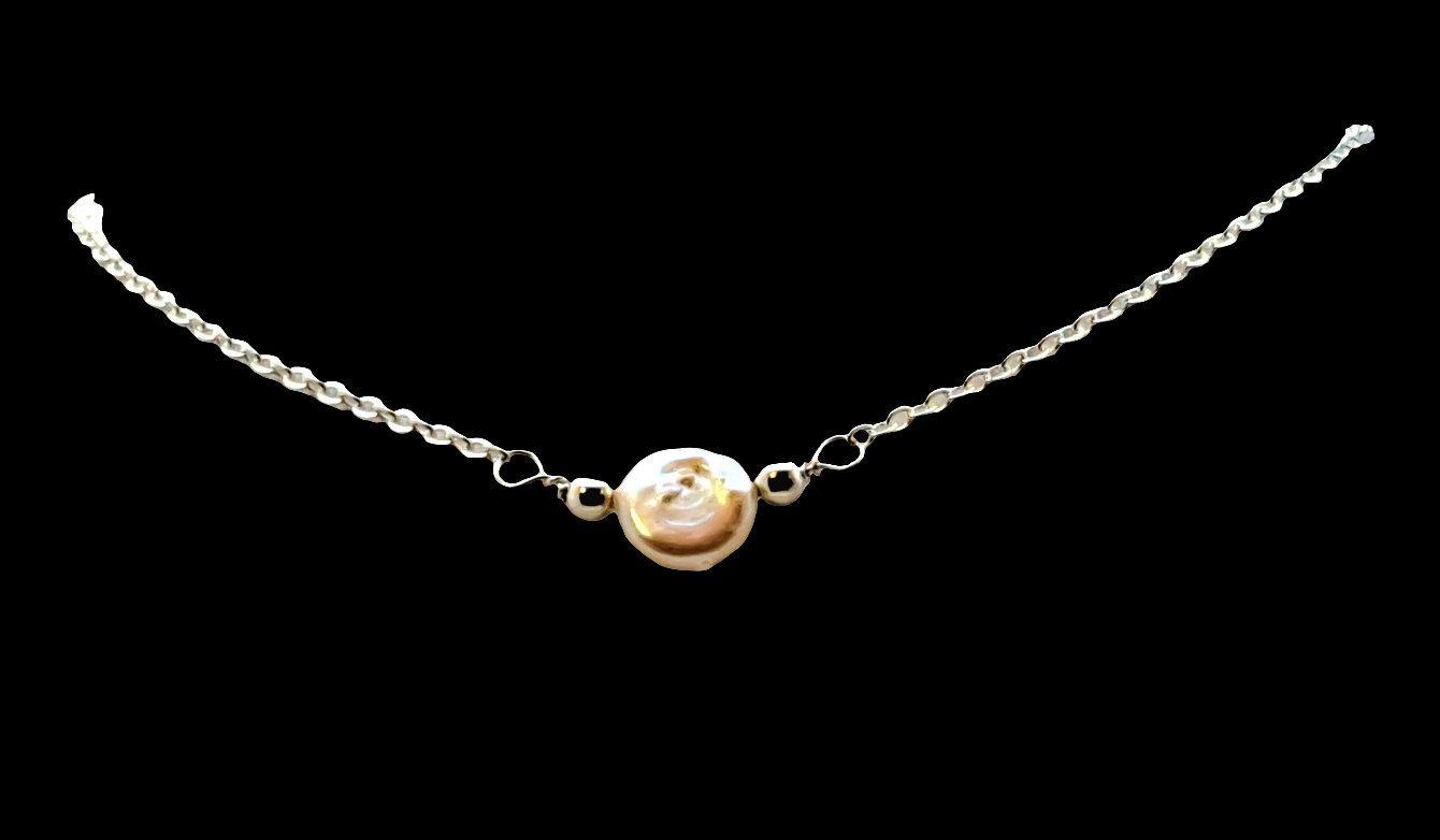 Vintage Freshwater Coin Pearl Necklace