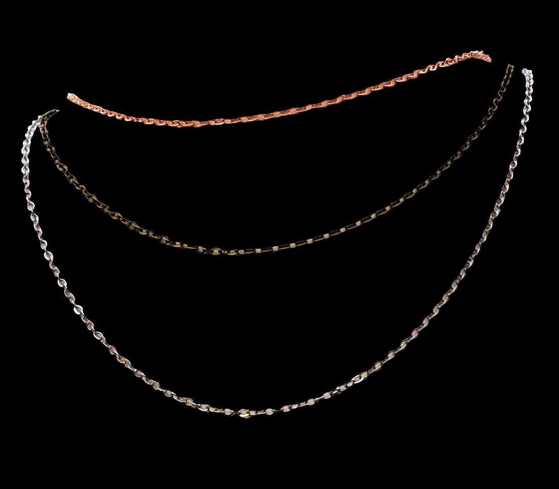Three Chain Necklace-Tri Coloured