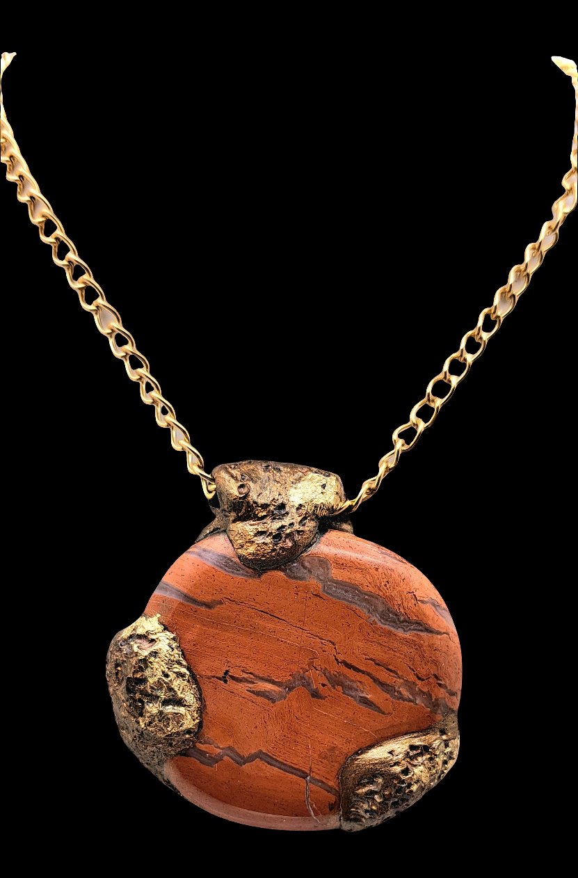 Orange Jasper Large Pendant