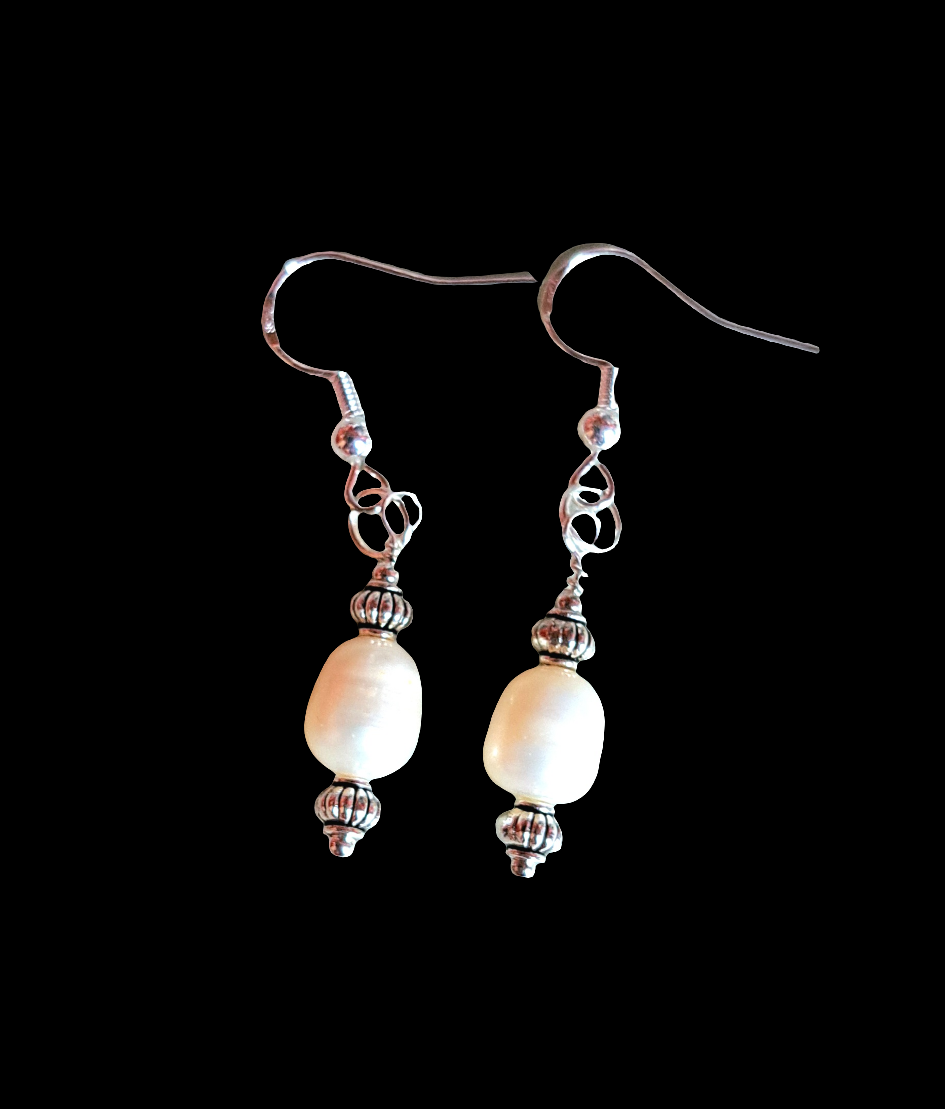 Pearl/Gemstone Drop Earrings