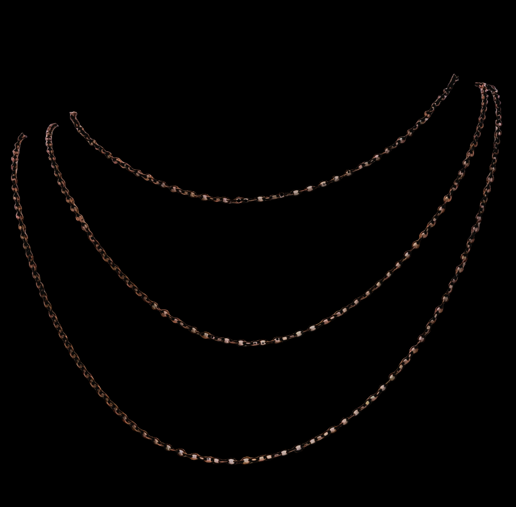 Three Chain Necklace-Antiqued Copper