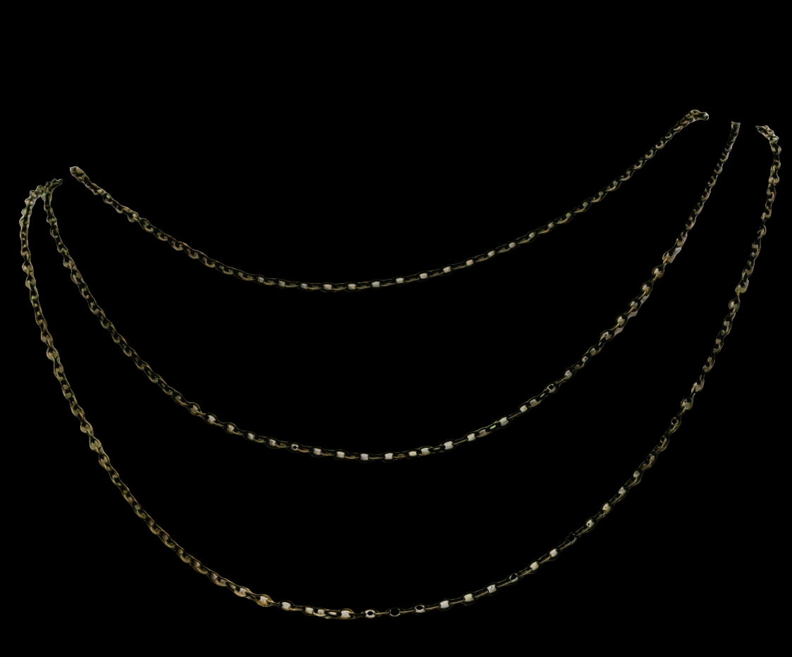 Three Chain Necklace-Antiqued Brass