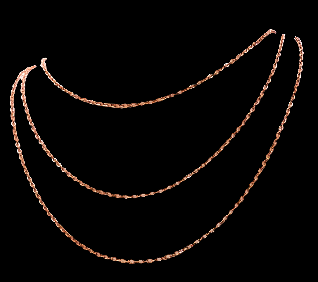 Three Chain Necklace-Polished Copper