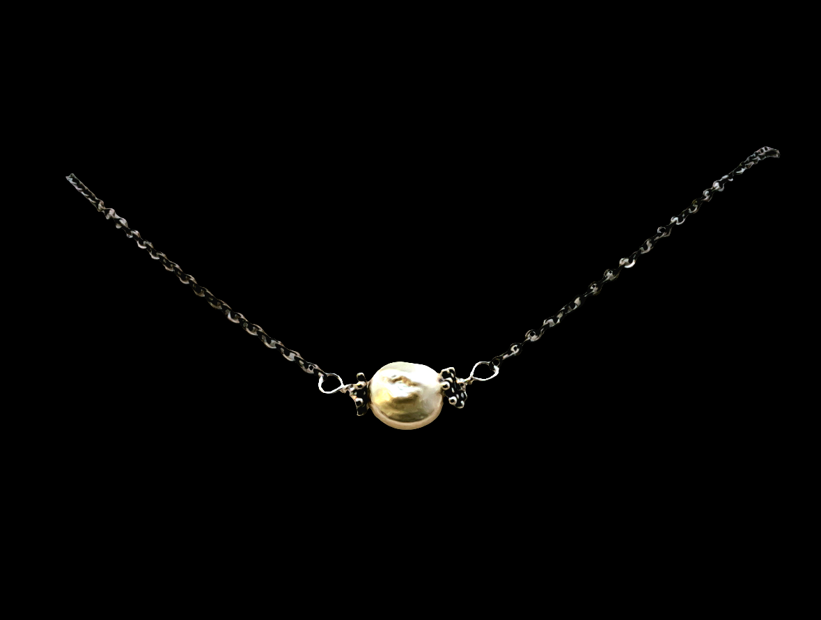 Vintage Freshwater Coin Pearl Necklace