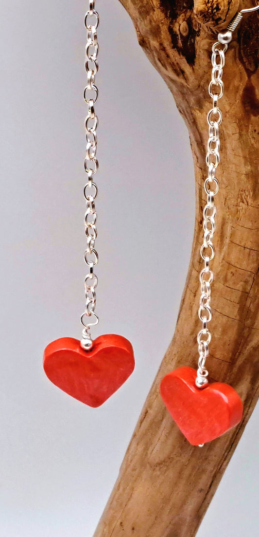 Hearts Dangle Earrings