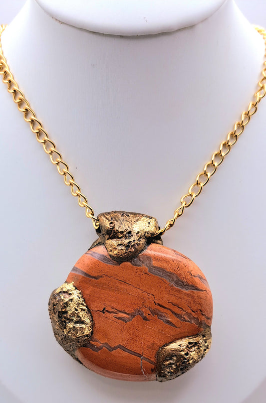 Orange Jasper Large Pendant